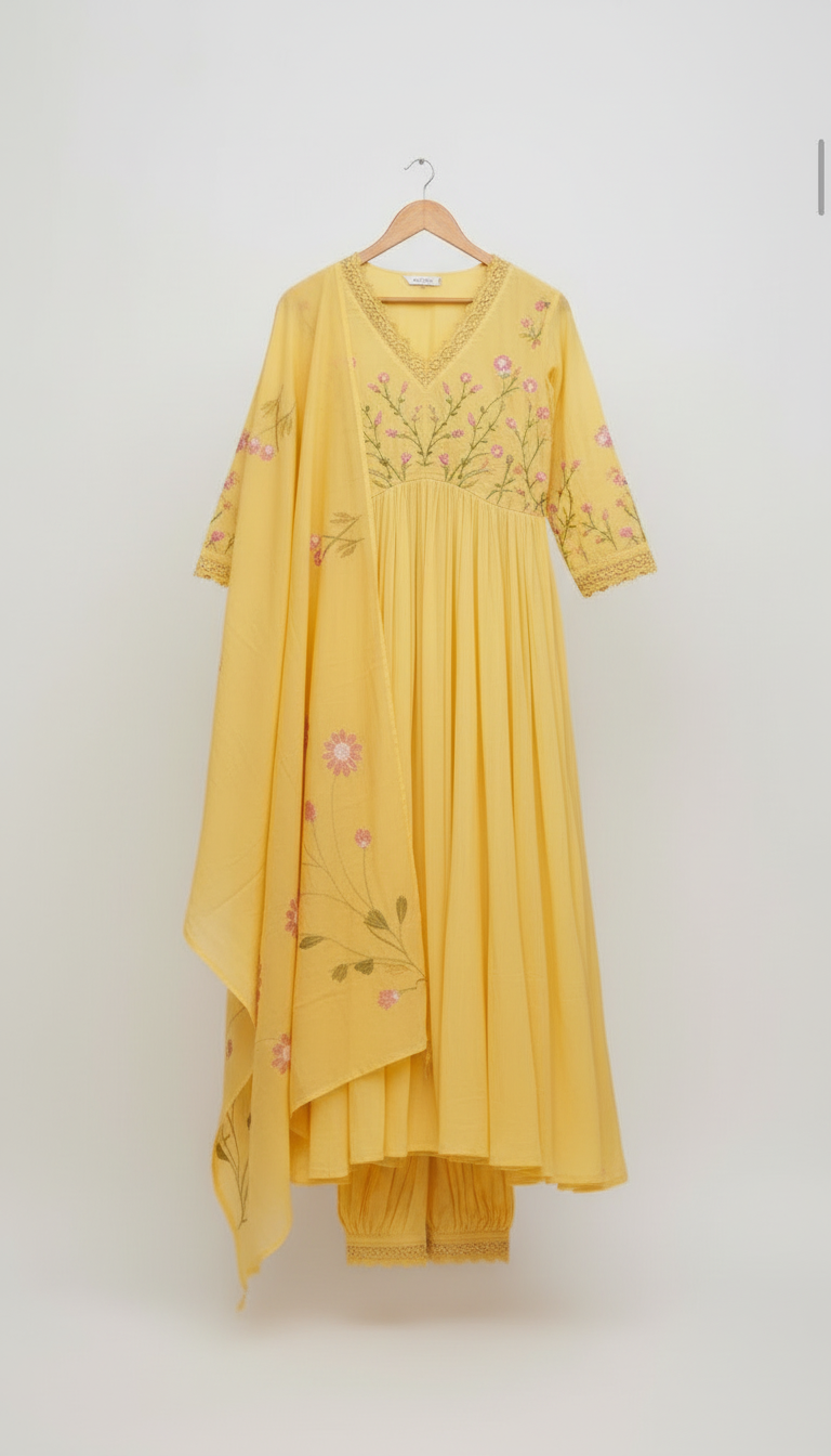Anarkali Set Sunlit Blossom